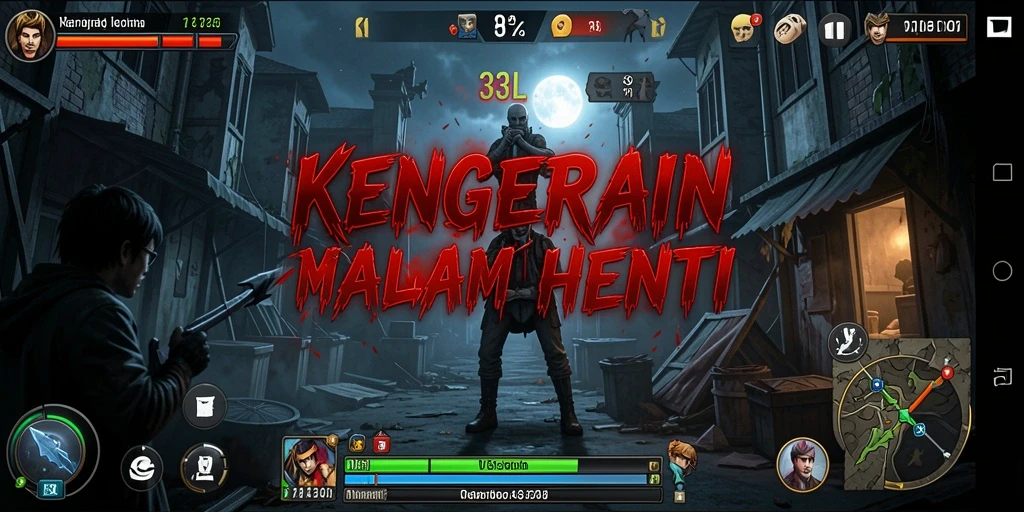 Screenshot gameplay menegangkan dari 33L yang memperlihatkan suasana horor.