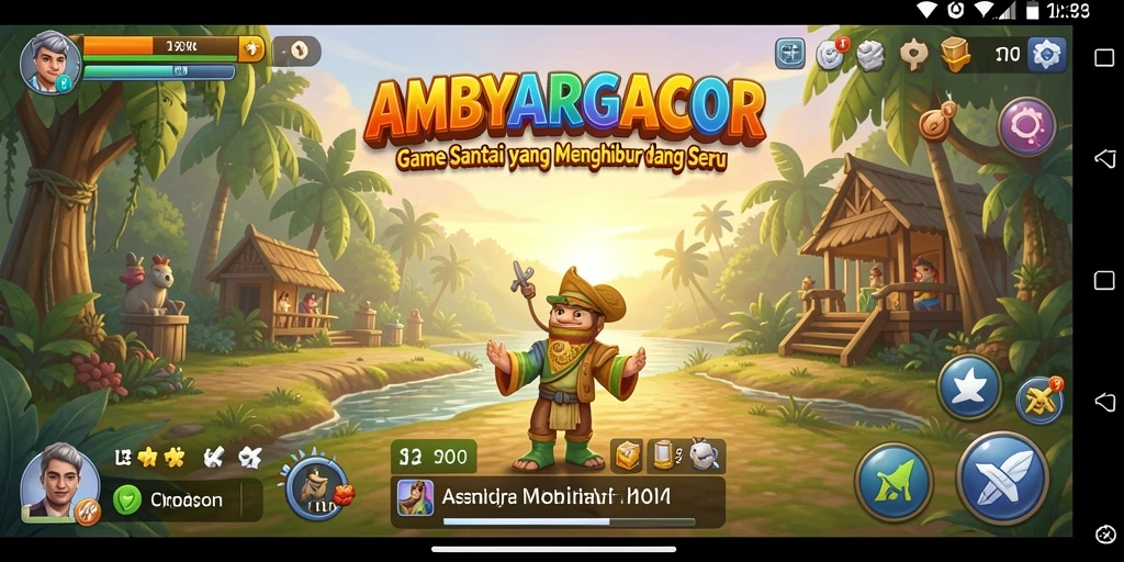 Tampilan gameplay menyenangkan dari AMBYARGACOR yang penuh warna.