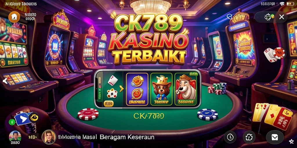 Tampilan gameplay CK789 dengan dealer langsung dan permainan seru.