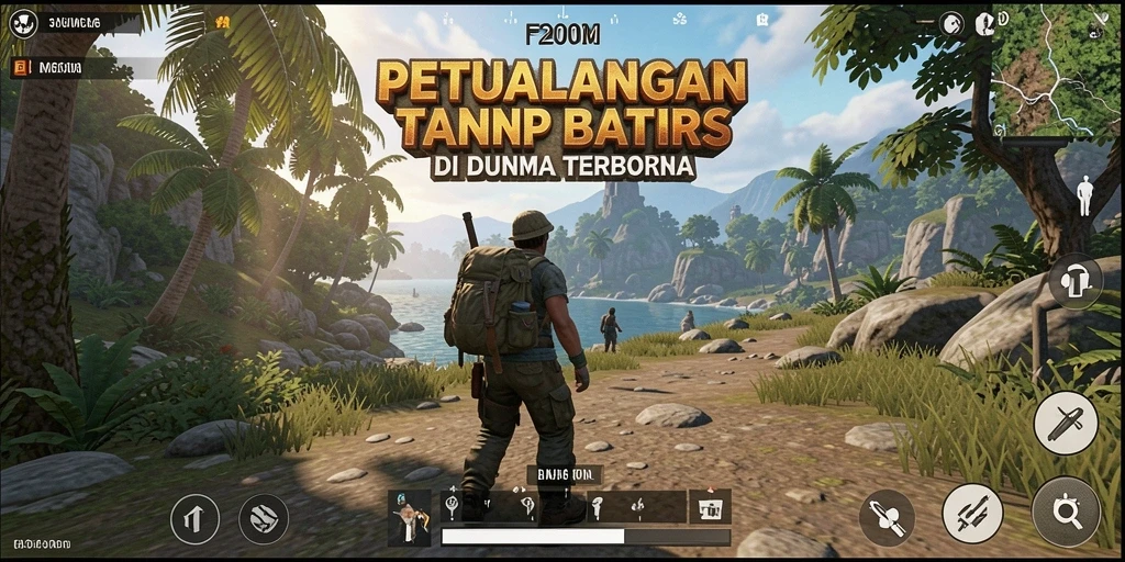 Tampak gameplay Open World yang menakjubkan di F200M.