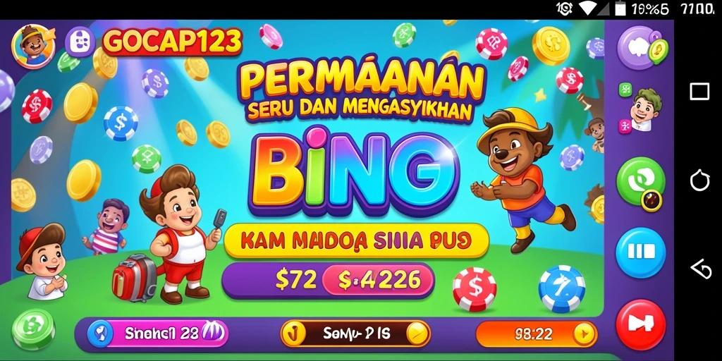 Screenshot gameplay GOCAP123 menampilkan keseruan bermain Bingo secara online.