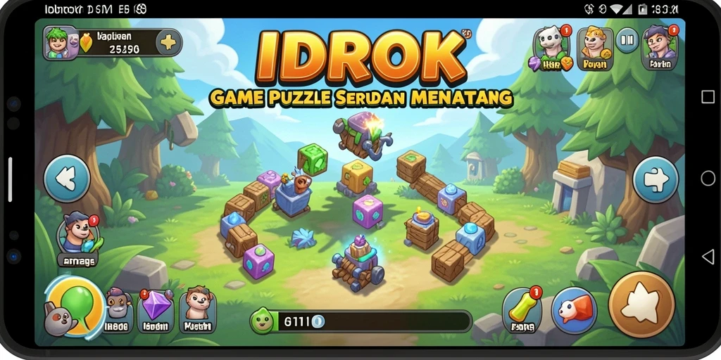 Tampilan gameplay IDROK dengan tantangan Puzzle yang menarik.