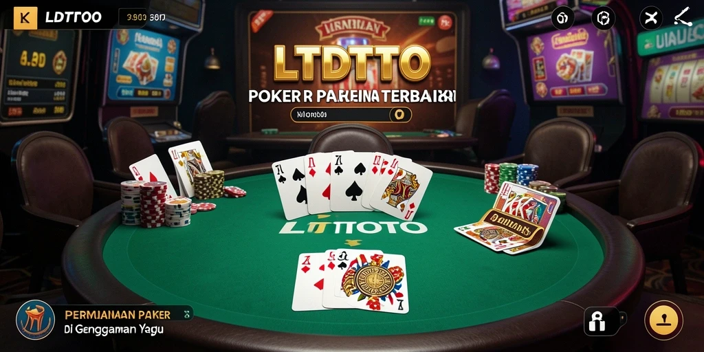 Screenshot LTDTOTO menunjukkan aksi bermain poker yang mendebarkan.