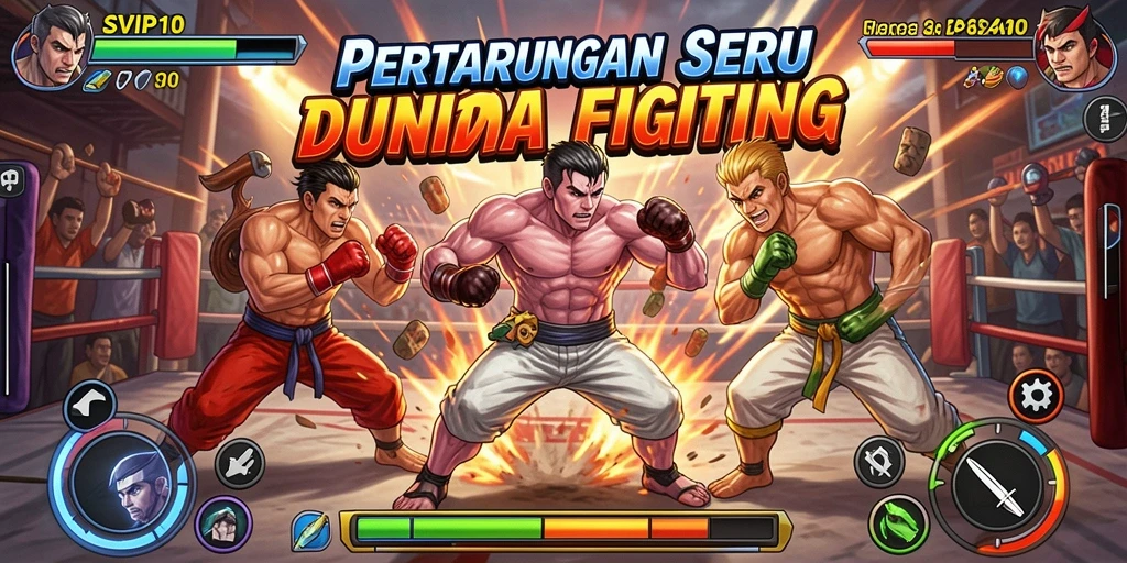 Tampilan gameplay dinamis dari pertarungan di SVIP10.