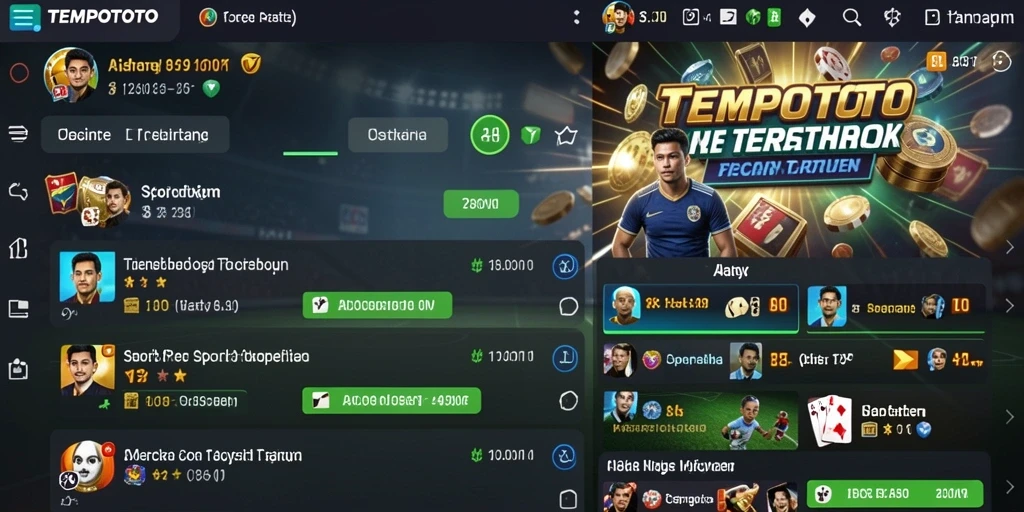 Screenshot TEMPOTOTO menampilkan antarmuka taruhan yang menarik dan interaktif.